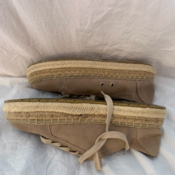 Zara Trafaluc espadrilles lace up flats EU39 suede upper - Picture 5 of 11